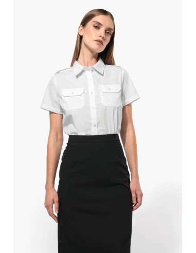KAR-K504-LADIES’ SHORT-SLEEVED PILOT SHIRT